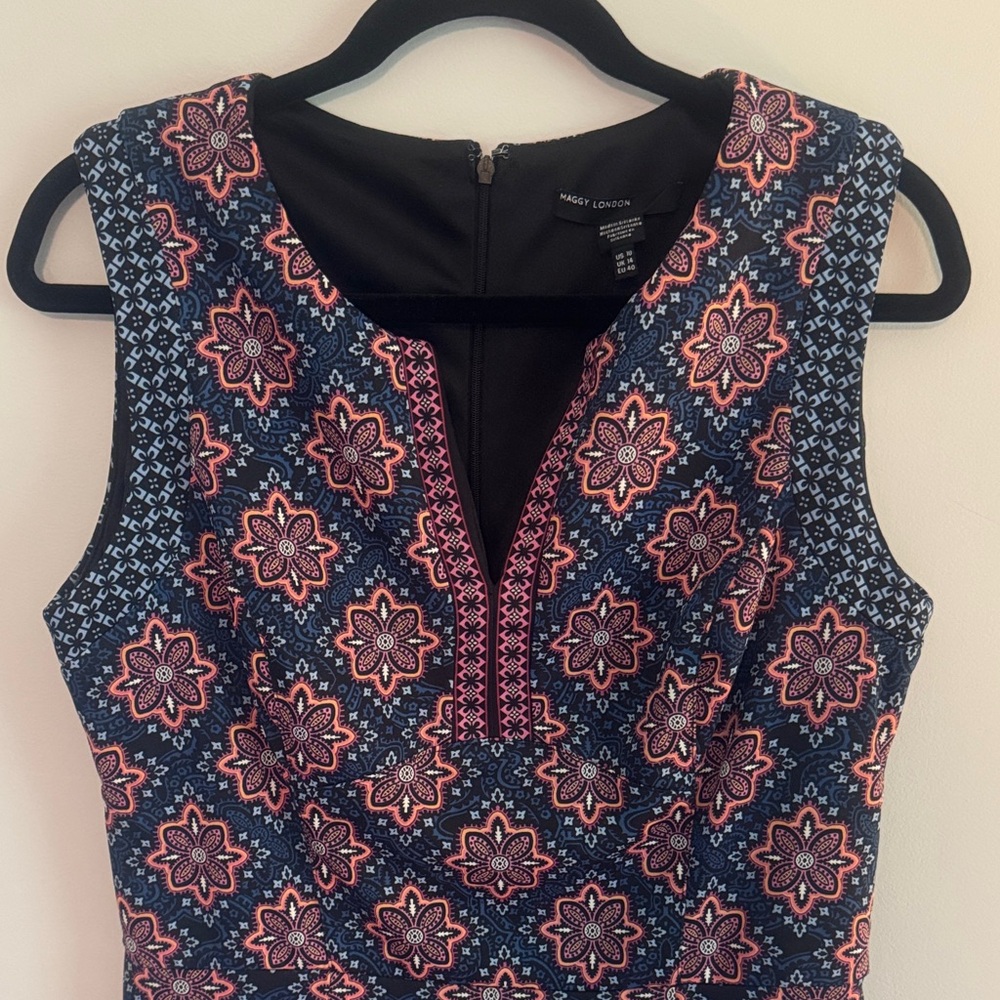 Maggy London Black and Pink Dress